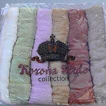 Набор махровых полотенец Korona Style 50x90 с орнаментом