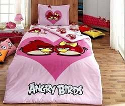 Детское постельное белье 1,5 спальное Angry birds из ранфорса