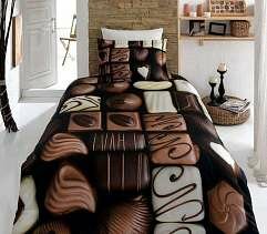 Постельное белье 1,5 спальное из бамбука с шоколадом