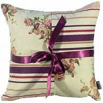 Декоративная подушка с цветами сиреневая "Азалия"