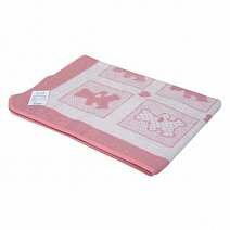 Детское одеяло Барни 100х140 бело-розовое