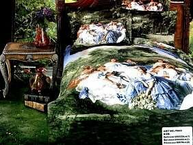 Постельное белье 2-х спальное (евро) из сатина с пейзажом