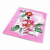 Набор вафельных полотенец ПИОН розовый- 3 шт. 50x60