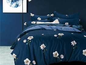 Постельное белье 2-х спальное (евро) из фланели с цветами