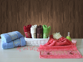 Набор полотенец Turkiz Cotton Havlu 50x90 с орнаментом