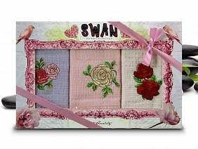 Кухонное полотенце Nilteks Swan Merpatti 40x60 с розами