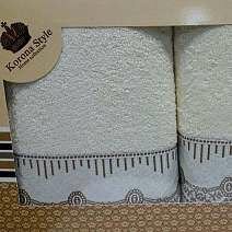 Набор махровых полотенец Korona Style Линда кремовый